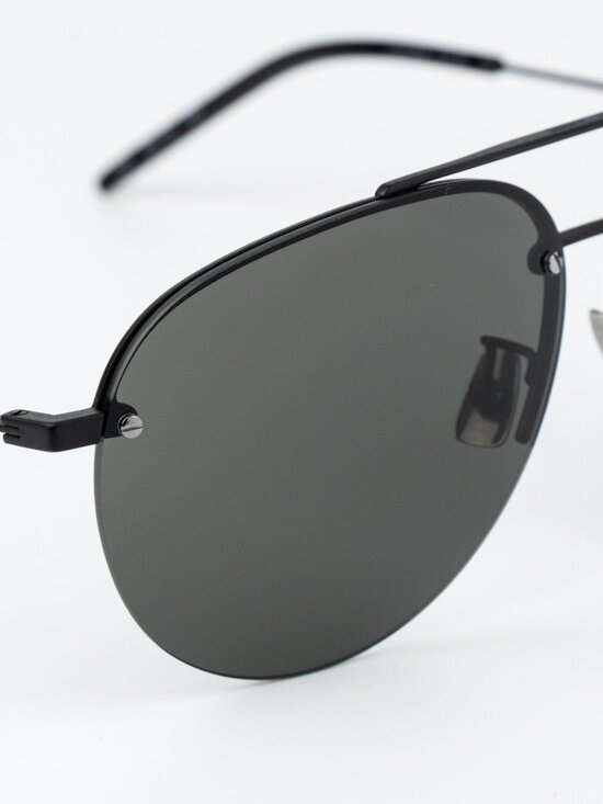 Saint Laurent Women Sunglasses Matte Black Grey Pilot CLASSIC11/F M 005 main image 5